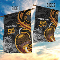Personalised Papua New Guinea Garden Flag Happy 50th Independence Anniversary - Polynesian Pride