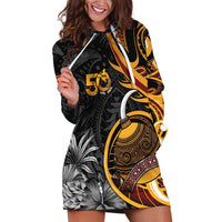 Personalised Papua New Guinea Hoodie Dress Happy 50th Independence Anniversary - Polynesian Pride