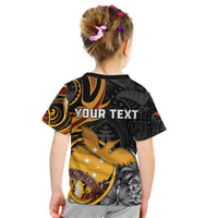 Personalised Papua New Guinea Kid T Shirt Happy 50th Independence Anniversary - Polynesian Pride