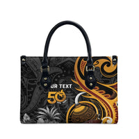 Personalised Papua New Guinea Leather Bag Happy Independence Day LT05 - Polynesian Pride