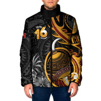 Personalised Papua New Guinea Padded Jacket Happy Independence Day LT05 Black - Polynesian Pride