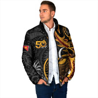 Papua New Guinea Padded Jacket Happy 50th Independence Anniversary - Polynesian Pride