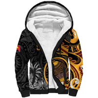 Personalised Papua New Guinea Sherpa Hoodie Happy 50th Independence Anniversary - Polynesian Pride