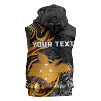 Papua New Guinea Sleeveless Hoodie Happy 50th Independence Anniversary - Polynesian Pride