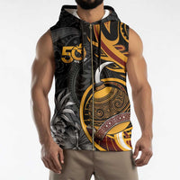 Papua New Guinea Sleeveless Zip Hoodie Happy 50th Independence Anniversary - Polynesian Pride