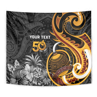Personalised Papua New Guinea Tapestry Happy 50th Independence Anniversary - Polynesian Pride