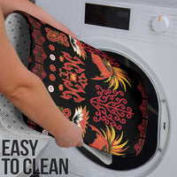 Papua Batik Motif Bathroom Set Papua Spirit Black Version - Polynesian Pride