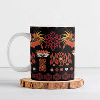 Papua Batik Motif Ceramic Mug Papua Spirit Black Version - Polynesian Pride