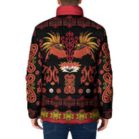 Papua Batik Motif Padded Jacket Papua Spirit Black Version - Polynesian Pride