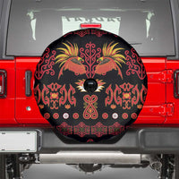 Papua Batik Motif Spare Tire Cover Papua Spirit Black Version - Polynesian Pride