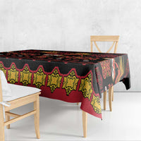 Papua Batik Motif Tablecloth Papua Spirit Black Version - Polynesian Pride