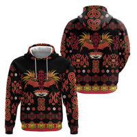 Papua Batik Motif Zip Hoodie Papua Spirit Black Version LT05 - Polynesian Pride