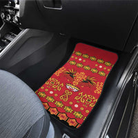 Papua Batik Motif Car Mats Papua Spirit Red Version - Polynesian Pride