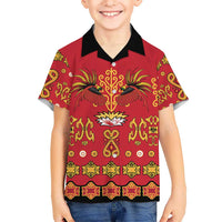 Papua Batik Motif Hawaiian Shirt Papua Spirit Red Version - Polynesian Pride