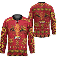 Papua Batik Motif Hockey Jersey Papua Spirit Red Version - Polynesian Pride