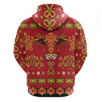 Papua Batik Motif Hoodie Papua Spirit Red Version - Polynesian Pride