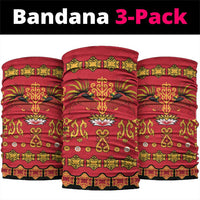 Papua Batik Motif Neck Gaiter Papua Spirit Red Version - Polynesian Pride