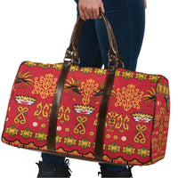 Papua Batik Motif Travel Bag Papua Spirit Red Version - Polynesian Pride