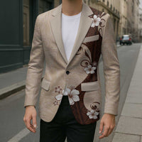 Polynesia Hibiscus Blazer Cameo Curve Motif - Polynesian Pride