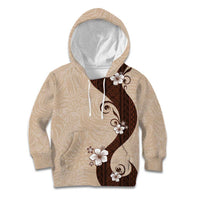 Polynesia Hibiscus Kid Hoodie Cameo Curve Motif - Polynesian Pride