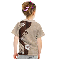 Polynesia Hibiscus Kid T Shirt Cameo Curve Motif - Polynesian Pride