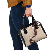 Polynesia Hibiscus Shoulder Handbag Cameo Curve Motif - Polynesian Pride