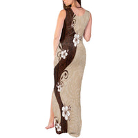 Polynesia Hibiscus Tank Maxi Dress Cameo Curve Motif - Polynesian Pride