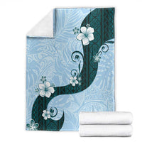 Polynesia Hibiscus Blanket Sky Blue Curve Motif LT05 - Polynesian Pride