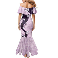 Polynesia Hibiscus Family Matching Mermaid Dress and Hawaiian Shirt Thistle Curve Motif - Polynesian Pride