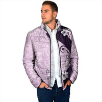 Polynesia Hibiscus Padded Jacket Thistle Curve Motif - Polynesian Pride