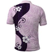 Polynesia Hibiscus Polo Shirt Thistle Curve Motif - Polynesian Pride