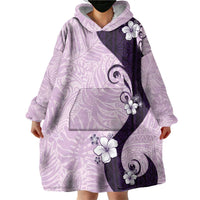 Polynesia Hibiscus Wearable Blanket Hoodie Thistle Curve Motif - Polynesian Pride