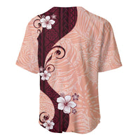 Polynesia Hibiscus Baseball Jersey Rose Bud Curve Motif LT05 - Polynesian Pride