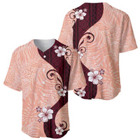 Polynesia Hibiscus Baseball Jersey Rose Bud Curve Motif LT05 - Polynesian Pride