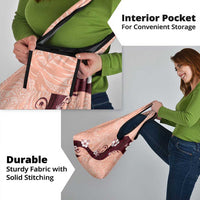 Polynesia Hibiscus Grocery Bag Rose Bud Curve Motif - Polynesian Pride