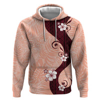 Polynesia Hibiscus Hoodie Rose Bud Curve Motif - Polynesian Pride