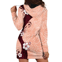 Polynesia Hibiscus Hoodie Dress Rose Bud Curve Motif - Polynesian Pride