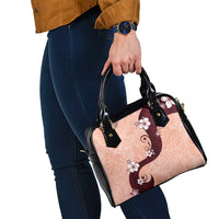 Polynesia Hibiscus Shoulder Handbag Rose Bud Curve Motif - Polynesian Pride