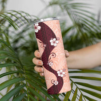 Polynesia Hibiscus Skinny Tumbler Rose Bud Curve Motif - Polynesian Pride