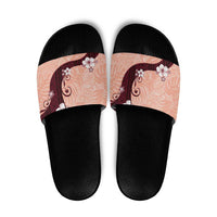 Polynesia Hibiscus Slide Sandals Rose Bud Curve Motif - Polynesian Pride