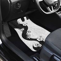 Polynesia Hibiscus Car Mats White Curve Motif - Polynesian Pride