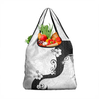 Polynesia Hibiscus Grocery Bag White Curve Motif - Polynesian Pride
