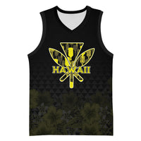 Personalised Aloha Hawaii Kahili Basketball Jersey Kanaka Maoli With Kakau Pattern