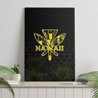 Aloha Hawaii Kahili Canvas Wall Art Kanaka Maoli With Kakau Pattern