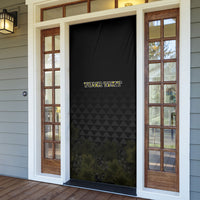 Personalised Aloha Hawaii Kahili Door Cover Kanaka Maoli With Kakau Pattern