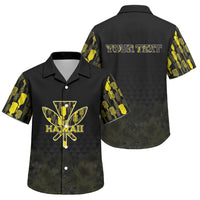Personalised Aloha Hawaii Kahili Family Matching Short Sleeve Bodycon Dress and Hawaiian Shirt Kanaka Maoli With Kakau Pattern LT05 Son's Shirt Black - Polynesian Pride