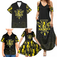 Personalised Aloha Hawaii Kahili Family Matching Summer Maxi Dress and Hawaiian Shirt Kanaka Maoli With Kakau Pattern LT05 - Polynesian Pride
