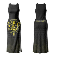 Personalised Aloha Hawaii Kahili Family Matching Tank Maxi Dress and Hawaiian Shirt Kanaka Maoli With Kakau Pattern