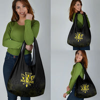 Aloha Hawaii Kahili Grocery Bag Kanaka Maoli With Kakau Pattern