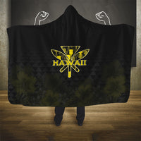 Aloha Hawaii Kahili Hooded Blanket Kanaka Maoli With Kakau Pattern